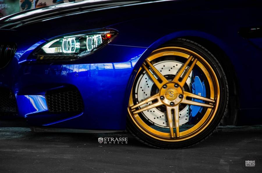  BMW M6 San Marino Blue on Strasse Wheels 2015 года  (фото 20 из 20)
